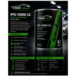 2K Acrylic Urethane Gray Sealer 4:1